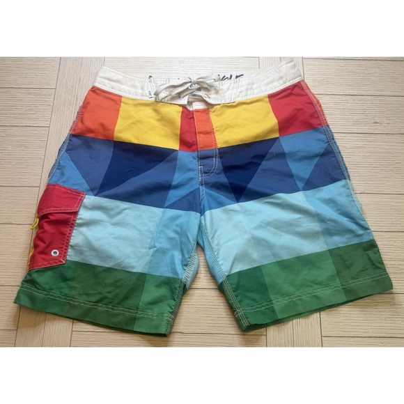American Eagle‎ Men's Swim Board Shorts. Hook & Loop Close W/ Tie. Sz L - Picture 1 of 8